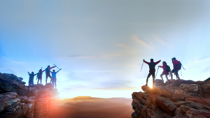 group of people hiking